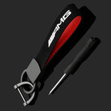 Mercedes Benz AMG Metal Suede Car Keychain Auto Key Ring Pendant