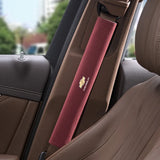 2pcs 33cm Chevrolet Logo Suede Car Seat Safety Belt Pads Shoulder Protection Cover