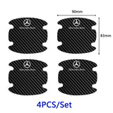 Mercedes Benz Carbon Fiber Car Door Bowl Handle Anti-collision Protective Stickers Scratches Film