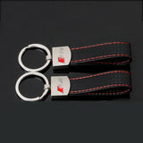 Audi RS Sline PU Leather Metal Car Keychain