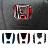 Carbon Fiber Car Steering Wheel Center Sticker Emblem Badge for Honda