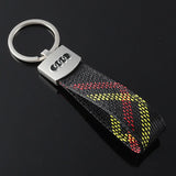 Audi Logo Metal Nylon/Oxford webbing Car Keychain Pendant