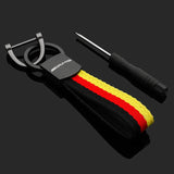 Mercedes Benz AMG Nylon Webbing Car Key Chain Keychain Holder Keyring