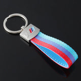 BMW M Power Oxford Nylon Webbing Car Keychain Key Rings Holder