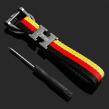 Audi RS Sline Logo Metal Nylon Webbing Car Keychain