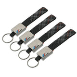 BMW M Power Car Keyring Metal Oxford Webbing Key Chain Holder Pendant