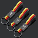 For Volkswagen VW R Logo Teramont Santana Tiguan R32 T5 Bora Golf 5 6 7 Jetta POLO Car Keychain Logo Keyring Key Pendant Key Fob Decoration