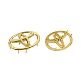 6.5x4.5cm Buckle Car Steering Wheel Emblem Decals Badge for Toyota