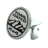 Jeep TRAIL RATED 4X4 Logo Metal Car Body Side Fender Sticker Rear Decal Auto Front Grille Emblem Badge