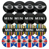 4pcs/set 56mm MINI Cooper Car Wheel Center Hub Cap Sticker Decal