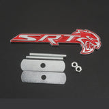 Dodge SRT Metal Car Front Grille Emblem Auto Body Side Sticker Decal