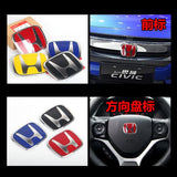 Car Emblem for Honda Civic Accord CRV Fit Jazz City Odyssey Jade HRV Elysion Crosstour NSX Front Tailgate Steering Wheel Sticker