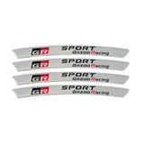 4pcs/set 9cm GR Sport GR Toyota Racing Aluminum Alloy Car Wheel Rim Tyre Sticker