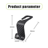 Toyota Carbon Fiber Car Seat Back Hooks Storage Holders