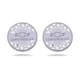 2pcs Chevrolet Logo Car Water Coasters 7-color LED Light Cup Mat Holder