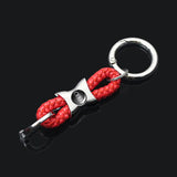 Audi Logo Braided Rope Car Keychain Keyring