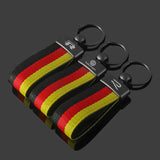 Volkswagen VW R Logo Nylon Webbing Car Keychain Pendant Key Chain Holder