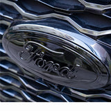 3pcs Stainless Steel Car Steering Wheel Sticker Auto Front Head Decal Rear Emblem Badge for Ford Edge Escape ST Line Explorer Territory Mondeo TAURUS Focus