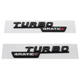 1Pair Mercedes Benz TURBO 4MATIC 2017-2021 ABS Car Rear Sticker