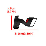 Hyundai iN Logo Metal Car Front Grille Emblem Badge Rear Sticker Decal