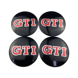 4pcs/set 56mm Volkswagen VW Rline GTI ABT Logo Car Wheel Center Hub Cap Sticker Decal
