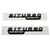 1Pair Mercedes Benz BITURBO 4MATIC 2017-2021 ABS Car Rear Sticker