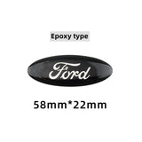 58x22mm Ford Epoxy Aluminum Car Steering Wheel Emblem Sticker Decal