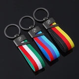 BMW Car Keychain Metal Nylon Webbing Keyring