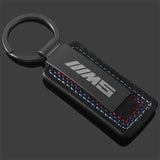 BMW M3 M5 Carbon Leather Metal Car Keychian Key Rings