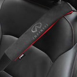 2pcs/set Infiniti Suede Car Safety Belt Pads Shoulder Covers