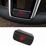 Audi A6L 19-22 Sline Logo Metal Car Steering Wheel Emblem Badge Decal Sticker