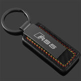 Audi S3 S4 S5 S6 S7 S8 RS3 RS4 RS5 RS6 RS7 RS8 Car Logo Leather Key Chain Key Ring Pendant