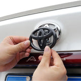 Carbon Fiber Car Rear Trunk Emblem Badge Sticker for Toyota
