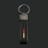 Audi Suede Metal Car Key Chain Keyring