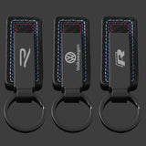 Volkswagen VW R Carbon Fiber Car Keychain Pendant Key Chain Holder