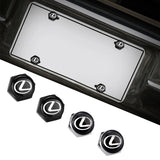 4pcs/set Lexus Logo Stainless Steel Car License Plate Bolts