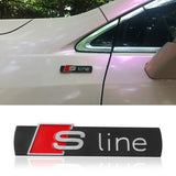 Audi Sline Metal Car Rear Sticker Side Emblem Badge Decal