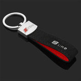 Audi Sline Suede Car Keychain Keyring