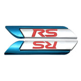 2pcs Honda RS Logo Metal Car Side Sticker Emblem Badge Decal Auto Body Decoration