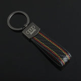 Audi RS Sline Leather Keychain Car Logo Keyring