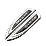 2pcs Lexus F Sport Metal Car Side Fender Emblem Sticker Decal