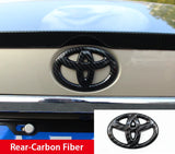 Carbon Fiber Car Rear Trunk Emblem Badge Sticker for Toyota