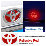 Reflective Decals Car Front Rear Emblem Sticker Decals for Toyota