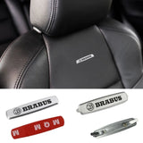 Mercedes Benz Brabus Car Seat Label Backrest Clips Sticker