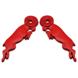 2PCS Dodge Sheep Metal Car Body Side Sticker Trunk Emblem Badge Decal