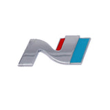 Hyundai N Logo Metal Car Rear Sticker Trunk Emblem Badge Decal