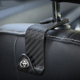 Toyota Carbon Fiber Car Seat Back Hooks Storage Holders