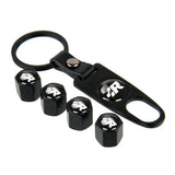 4pcs/set Volkswagen VW GTI S Racing Rline Logo Car Air Valve Stem Cap Auto Tyre Valve Covers with Keychain