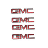 2PCS Trunk Sticker Metal Red Emblem Badge for GMC Logo Sierra Canyon Yukon Envoy Safari Savana Terrain Acadia Car Accessories
