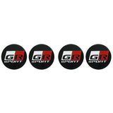 4pcs/set 56mm Toyota GR Sport Logo Car Wheel Center Hub Cap Sticker Decal